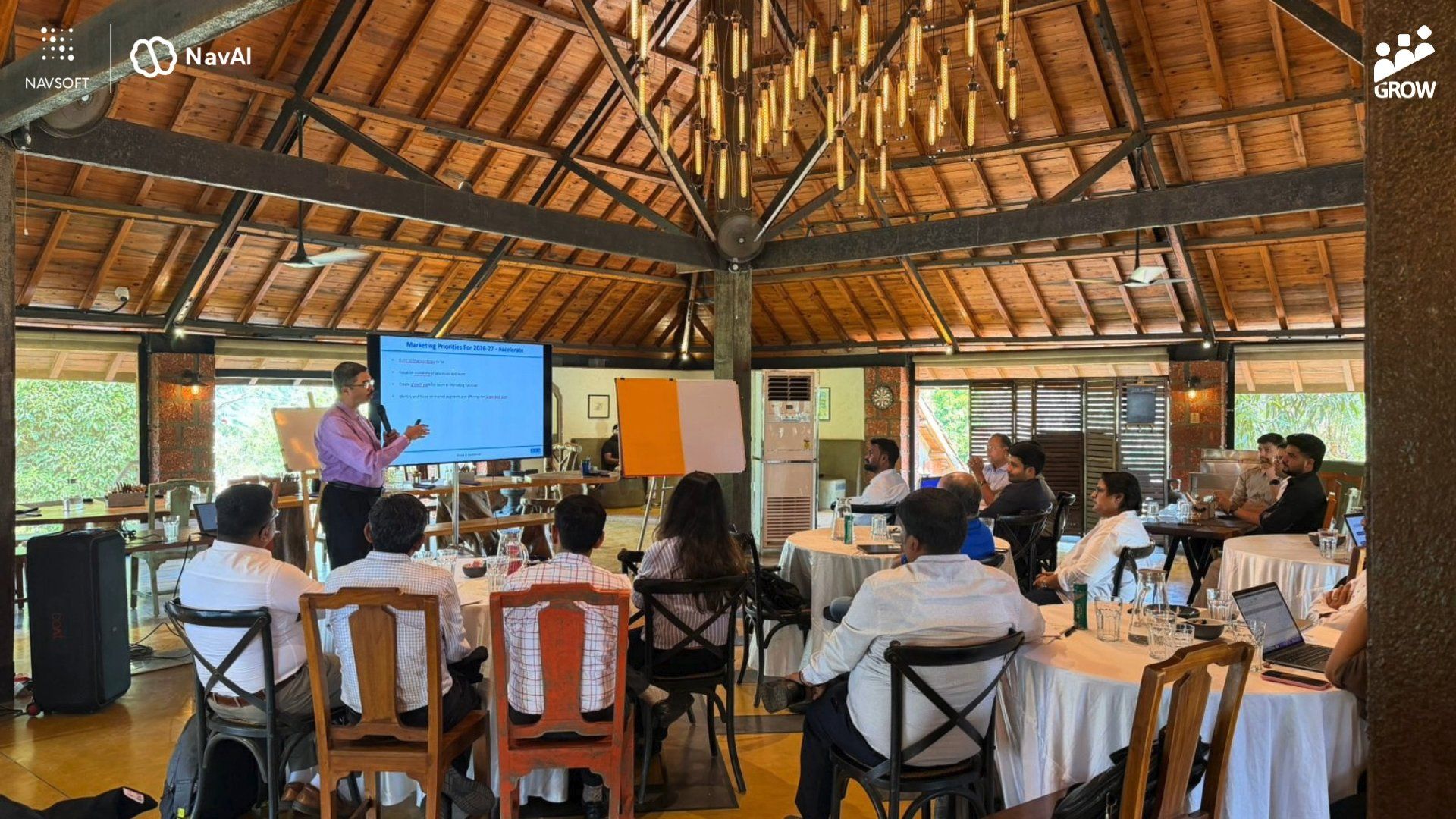 The NavAI team in a marketing strategy planning session.